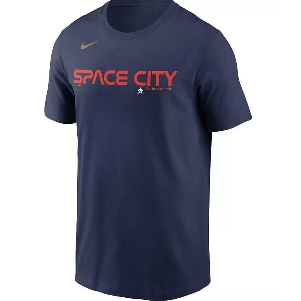 Nike‎ Women's Houston Astros Space City Go for Launch Tee Midnight Navy LG $35